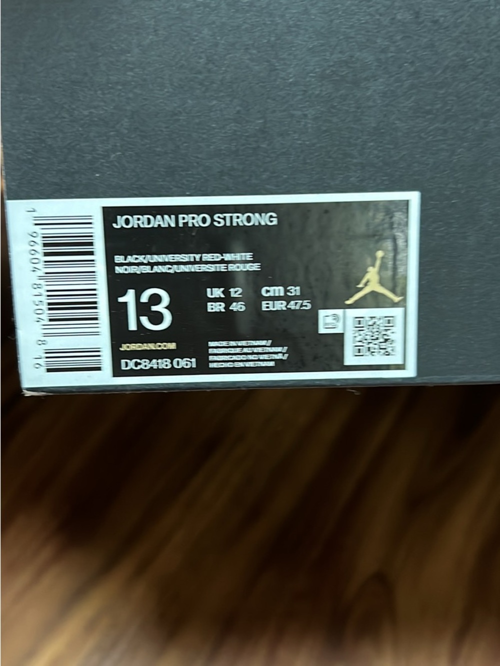 Jordan Black/Red/White Retro Basketball Sneakers - Picture 5 of 5